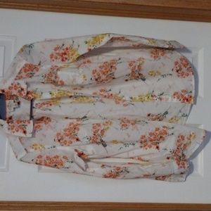 Women's White Floral Blouse